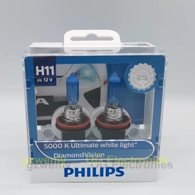 PHILIPS H11 55W 12362DV Diamond Vision 5000K White AUTO Headlight Fog Light bulb