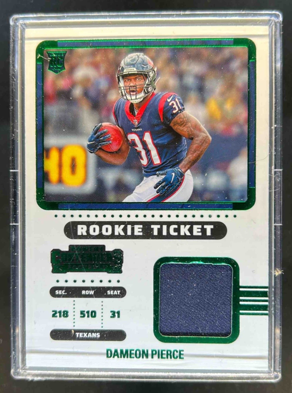 Dameon Pierce Panini Contenders Rookie Ticket Swatches #DPI Base