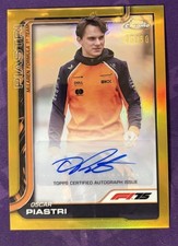 2025 Topps Chrome Formula 1 F1 Oscar Piastri Auto Gold Refractor /50 #CAC-PIA