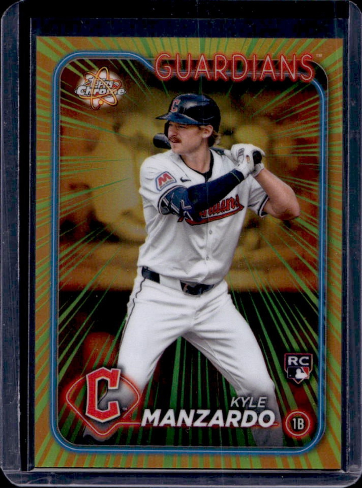 2024 Topps Chrome Update Kyle Manzardo Radiating Rookies RC #RR-25 Guardians
