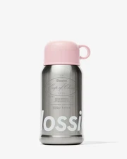 New Glossier 16 oz. Classic Tumbler Thermos Holiday Exclusive Pink/Silver Rare!