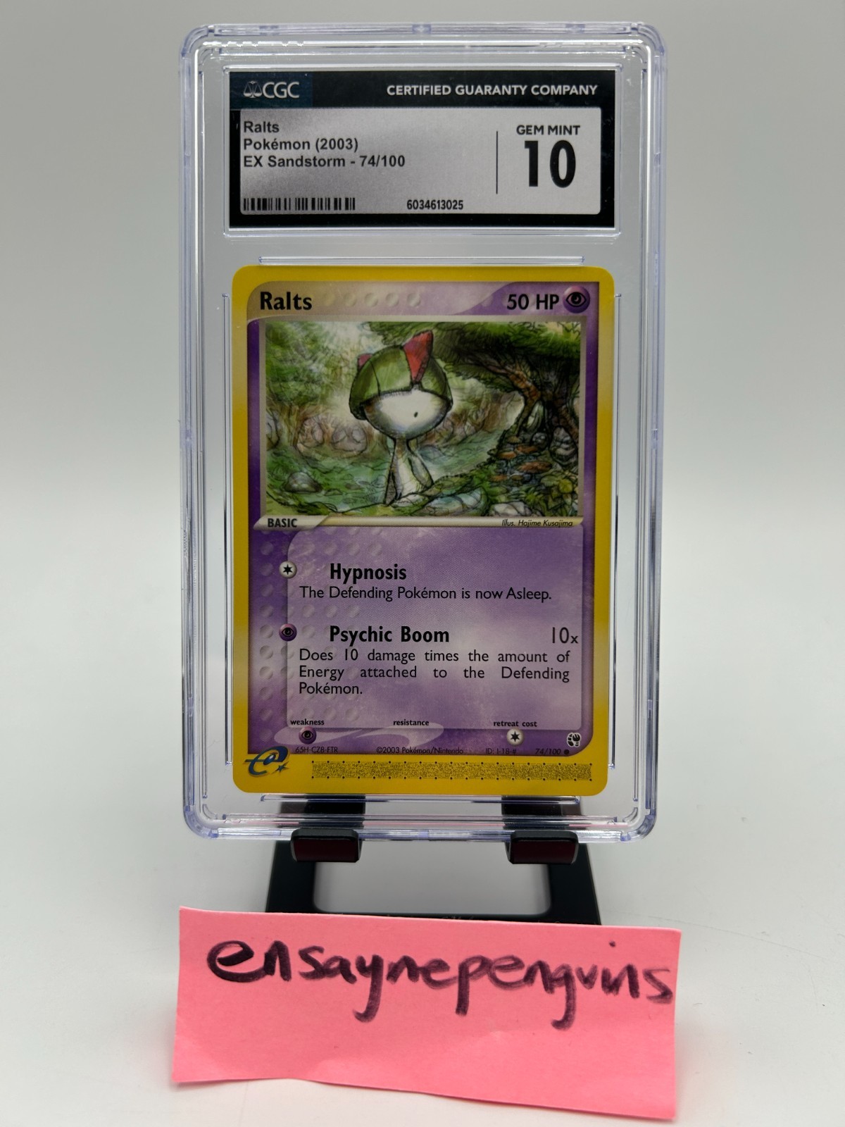 2003 Pokemon EX Sandstorm #74 Ralts E-Reader Card CGC 10 GEM MINT