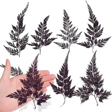 ALJ 42PCS Pressed Ferns Leaves, Natural Purple Dried Ferns Leaves Plant Press...
