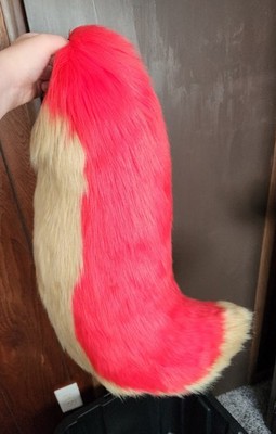 Large Red And Tan Canine Fursuit Tail by SplitGrapeSoda