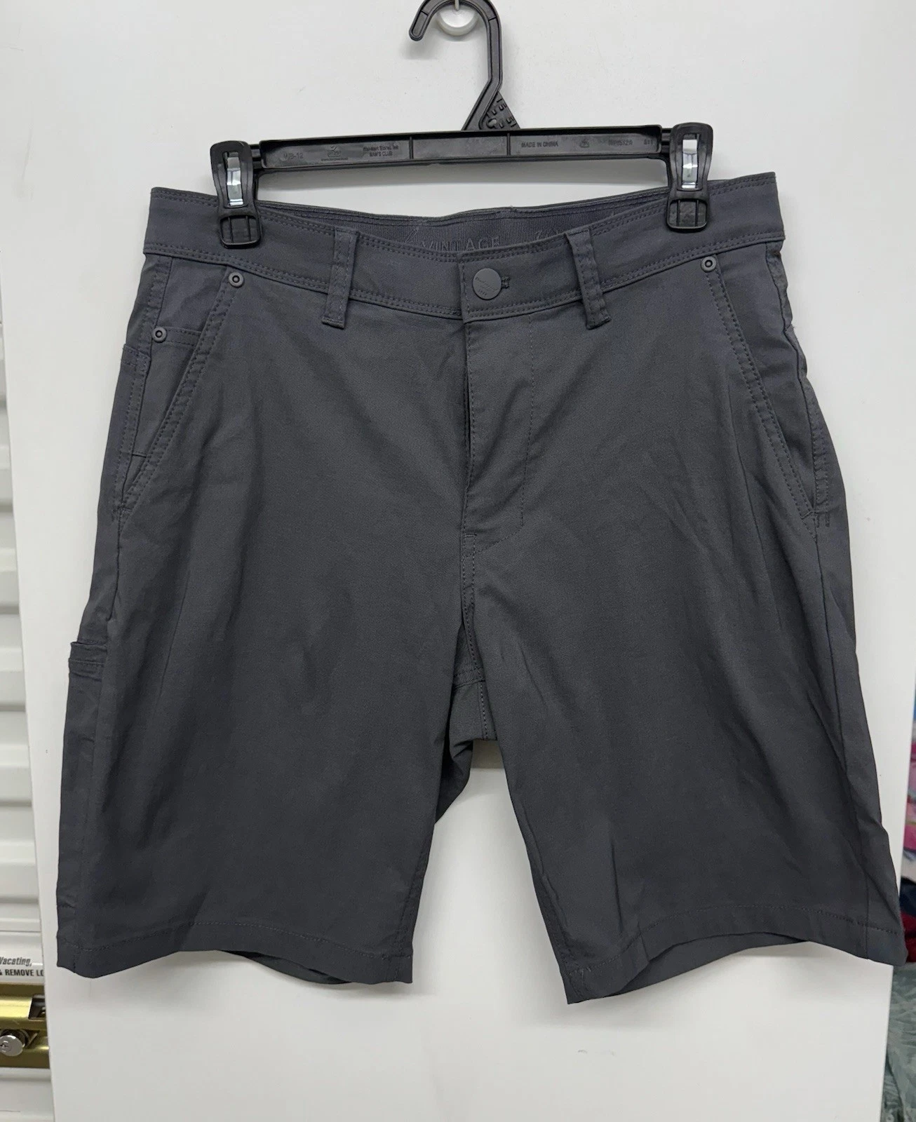 Men's Weatherproof Vintage Gray Quick Dry Light weight Performance Shorts 30
