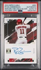 2024 Panini Impeccable - Indelible Ink Ryan Zimmerman #II-RZ Holo Silver /25...