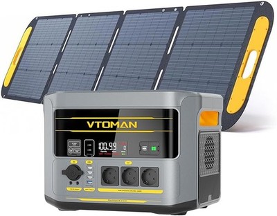 VTOMAN FlashSpeed 2400 Portable Power Station 1408Wh LFP Solar Generator 2400W