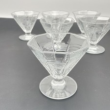 Dansk Summerhouse Dessert Stem Glasses Set of 6 4.25" Ice Cream Parfait Bowls