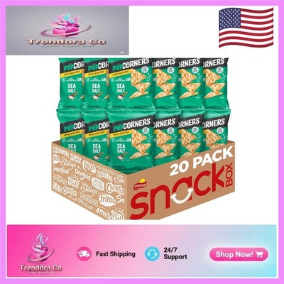 Popped Corn Snacks Sea Salt Flavor - 20 Individual 1 Oz Packs for On-the-Go