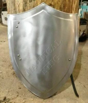 Medieval Knight Heater Stainless Steel finish Shield Waster Armor Item Christmas