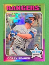 2024 Topps Heritage 400 Corey Seager All-Star Chrome Refractor #/575 MINT