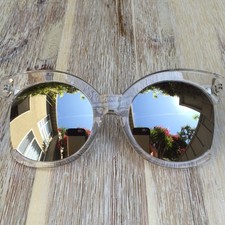 Oversized Large Cat Eye XXL Round Circle Geometric Cut Out Frame Sunglasses 8099