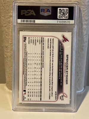 2022 Topps Chrome SPENCER STRIDER Auto Rookie Autograph RC #RA-SS 
