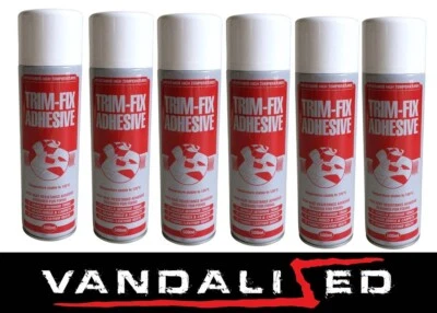 TRIMFIX TRIM FIX Van Carpet Spray High Temperature Adhesive x6 Heat Resistant Glue vw