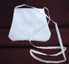 Tasche Kommuniontasche Beutel Handtasche weiss z Kommunionkleid Kommunionskleid