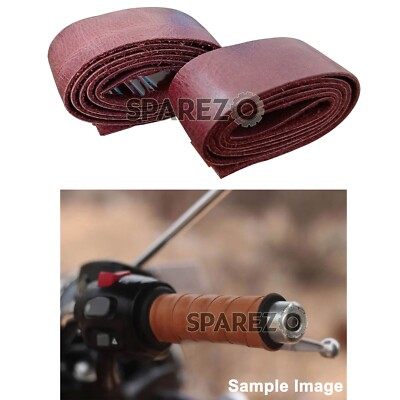 Fit For Royal Enfield ''Leather Grip Wrap Pair D2'' Classic Reborn & Meteor 350
