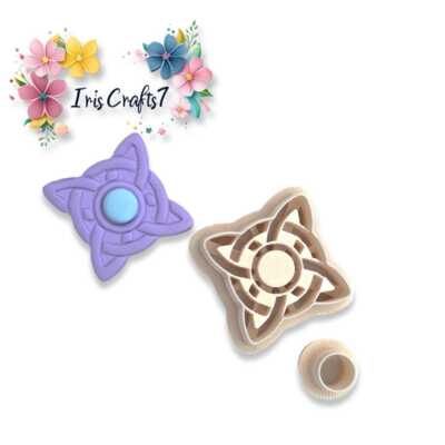 Strata Ohrringe Polymer Clay Cutter | 3D-gedrucktes Tonwerkzeug | IrisCrafts7 UK