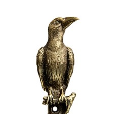 Gancho de pared de latón. Gancho de pared Raven, fundido en latón macizo, muy detallado.