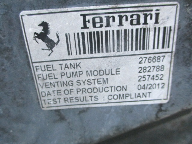 Ferrari 458 Spider - RH Fuel Tank - P/N 276666