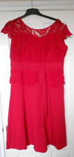 Occasion Dress Size 16 Lace Top, Knee Length