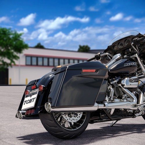 5" Stretched Saddlebags 6" x 9"Speaker Cutout For Harley Street Road Glide 93-13 - Picture 15 of 16