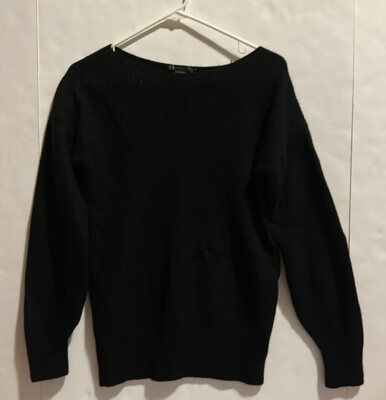 Armani Exchange AX women's wool Cashmere Blend sweater Medium Black