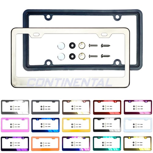 Protector de silicona con marco de licencia de acero inoxidable grabado con láser apto para BENTLEY Continenta - Imagen 27 de 146