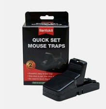 Premium Rentokil Quick Set Mouse Traps Easy Traps Rodent Control Trap Twin Set