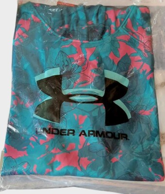 Under Armour Girls Green Sweatshirt Loose Hoodie Cold Gear Size: Youth Large