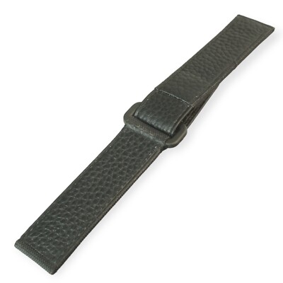 Velcro Uhrenarmband  Strap 20 mm   schwarz Nylon / Leder 0613