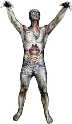 Adult Monster Zombie Morphsuit Mens Womens Halloween Costume Skin Suit M - XXL