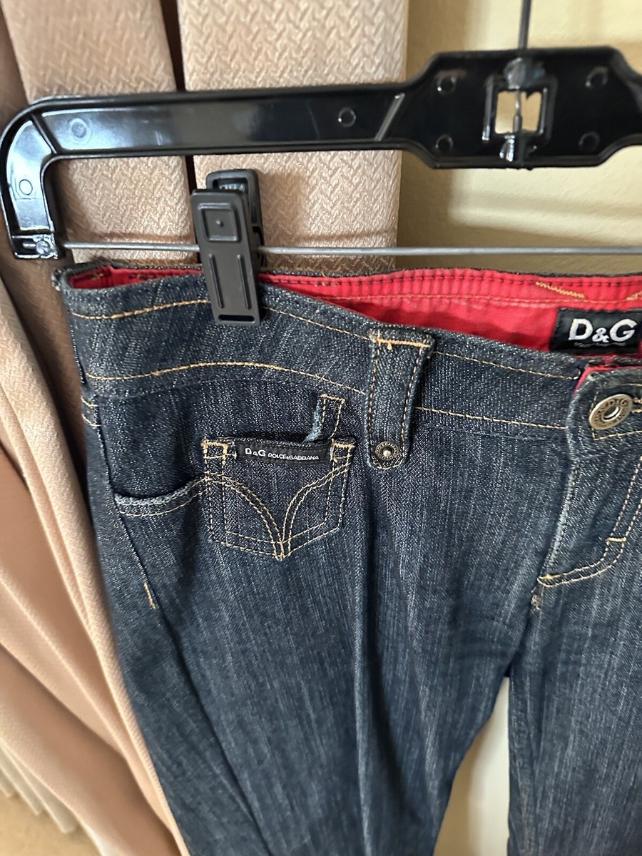 Dolce And Gabbana D&G Lovely Straight Leg Dark Blue Jeans Dolce And Gabbana D&G Lovely Straight Leg Dark Blue Jeans