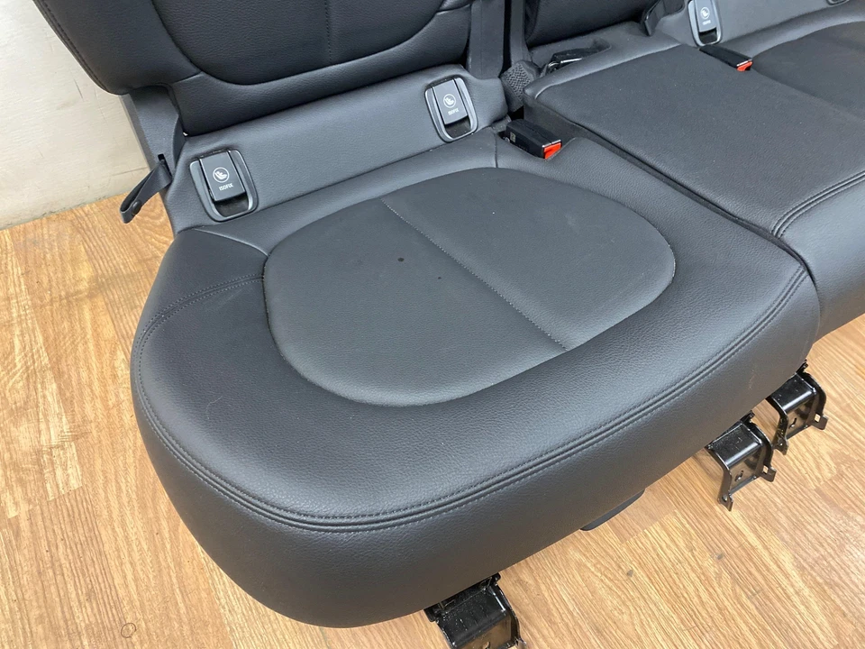 Se adapta a BMW X1 2016-2022 segunda fila asiento trasero completo con reposacabezas cuero negro Foto 3 de 4