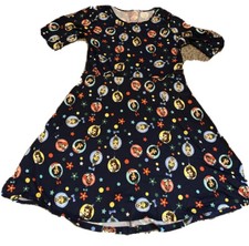 Disney Princess Jasmine Ariel Cinderella Dress Girls Navy Blue soft Holiday EUC