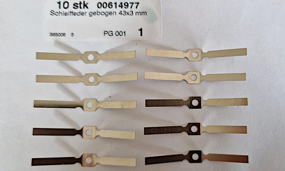 Fleischmann 00614977 Schleiffeder 10x für Innenbeleuchtung Spur H0, 614977, NEU