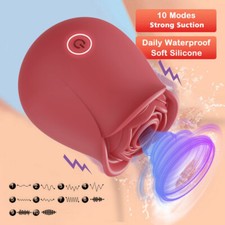 Rose Sucking Vibrator Clit Sucker Dildo Women G-spot Massager Sex Toy for Women