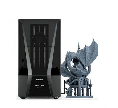 ELEGOO Saturn 3 Ultra-EB 3D Printer MSLA Resin 10'' 12K Mono LCD Wi-Fi Transfer