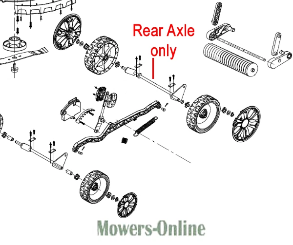 Cobra GTRM43 Electric Lawn Mower Rear Axle 1413244 eBay