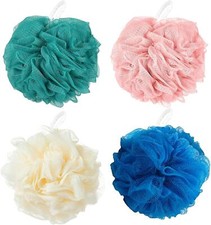Loofah Sponge Shower Loofahs Bath Sponges Mesh Balls for Multiple Colors