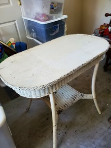 lloyd loom wicker table