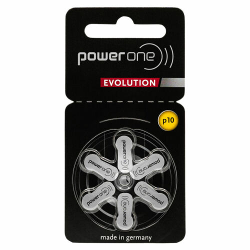 Power One Evolution10 Size Hearing aid Batteries Zinc Air Mercury Free PR70 - Picture 1 of 9