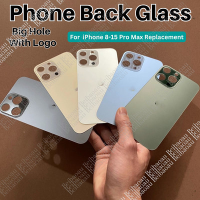 Replacement Rear Back Glass Big Hole For iPhone 15 14 13 12 11 Pro XR XS X 8 Lot