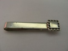Nice Scrolling Look Fancy Square Tip Vintage Mens Tie Bar Clip Jewelry Accessory