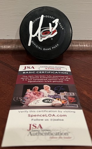 Max Domi Autographed Signed Official NHL Game Puck Carolina Hurricanes JSA COA - Picture 2 of 3