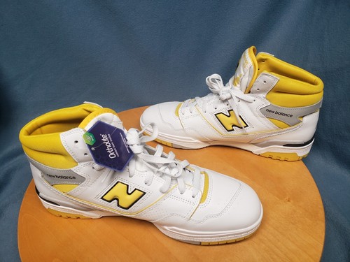 GENUINE NEW BALANCE 650 SIZE 12 MENS WHITE YELLOW SNEAKER NEW - Picture 3 of 14
