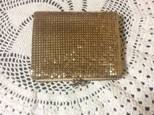 Vintage Gold Sequin Evening Wallet By Duramesh