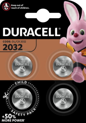 20 Duracell CR 2032 / DL 2032 Lithium Knopfzelle Batterien im 4er Blister