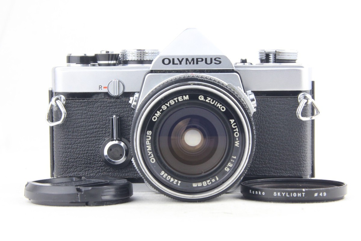 オリンパス OM-1 G.ZUIKO AUTO-W 28mm F3.5 Meter Works, NEAR MINT ] Olympus OM-1 + G.Zuiko Auto-W 28mm