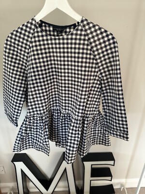 VICTORIA BECKHAM FOR TARGET TOP PEPLUM GINGHAM Gr. M fällt aber klein aus