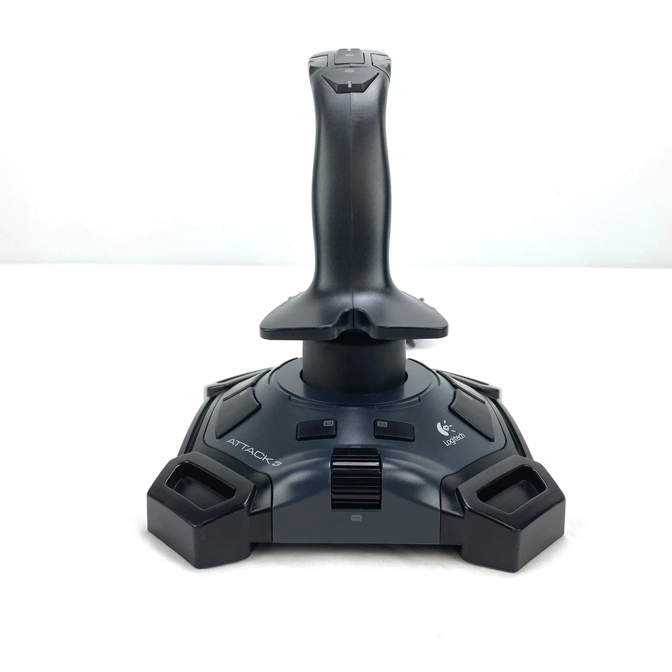 Logitech Attack 3 Gaming Joystick PC USB ATK3 Flight Stick 11 Buttons w/ Box - Image 2 of 4